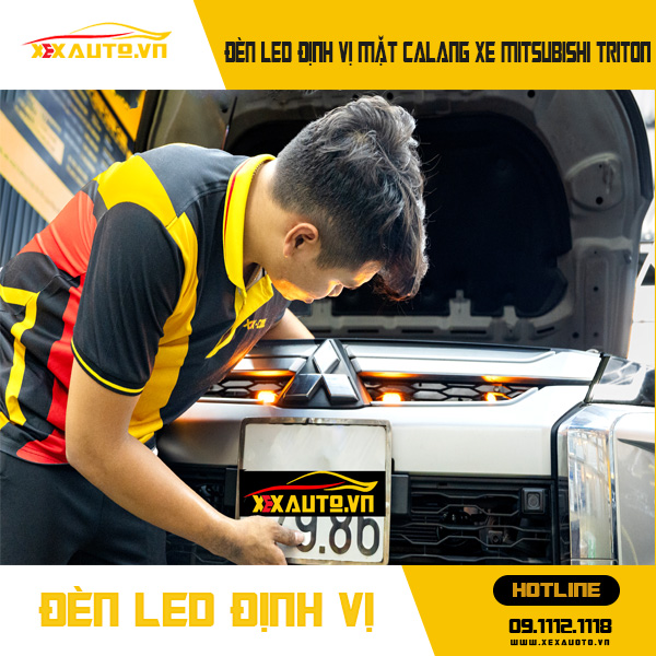 Đèn Led Định Vị Mặt Calang Cho Xe Bán Tải 14 Led định vị mặt calang cho xe Mitsubishi Triton ưu đãi