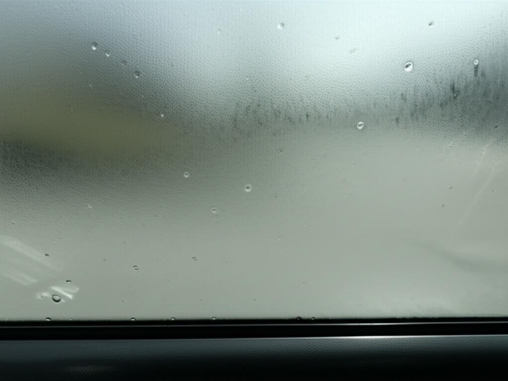 Bong bóng khí nhỏ trên phim cách nhiệt ô tô mới dán, minh họa hiện tượng bình thường sau khi dán phim