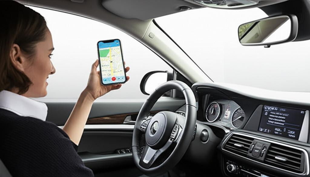 Tài xế sử dụng điện thoại và GPS trong xe dán phim 3M Crystalline mà không bị cản sóng